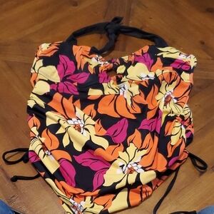 Islander Floral Swim Bag - Pink, Orange, Black